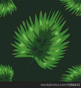 seamless vintage floral pattern. Exotic leaves. Botanical classic illustration. Green