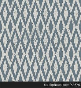 Seamless Vintage Rhombus Pattern. Grunge Textured