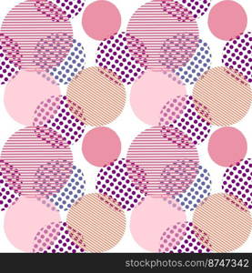 Seamless viva magenta circle seamless pattern, color pantone of 2023 year. Seamless viva magenta pattern, color of 2023 year