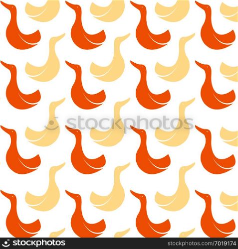 Seamless wallpaper duck. Vector illustration