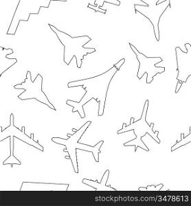 Seamless wallpaper military aircraft vector illustration