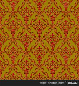 Seamless wallpaper pattern from abstract smooth forms, vector