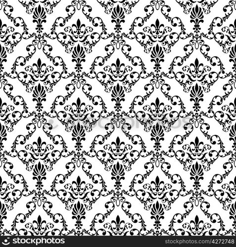 Seamless wallpaper pattern from abstract smooth forms, vector