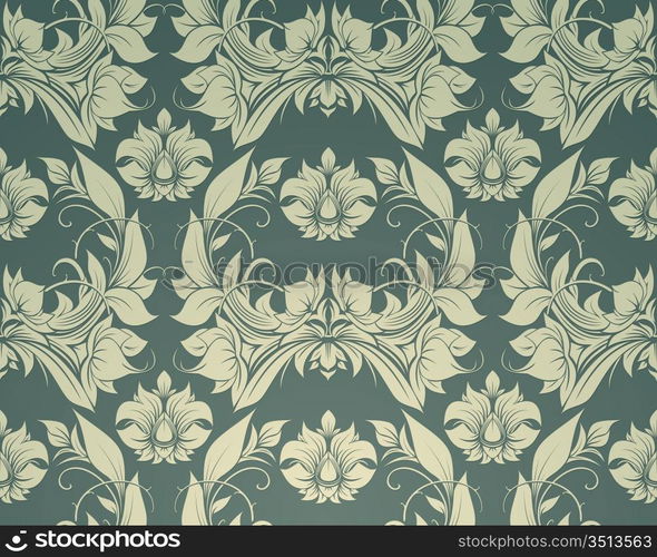 Seamless wallpaper pattern, vector