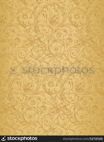 Seamless wallpaper pattern, vector