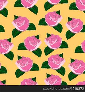 seamless wallpaper pink roses vector illustration texture. seamless wallpaper pink roses