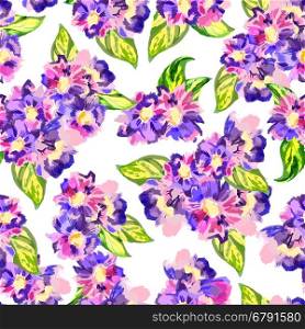 Seamless watercolor flower pattern. Fabric textile, wrapping paper, decoration.