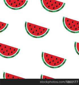 seamless watermelon pattern, bright cute background, the image slices of watermelon with seeds. pattern with watermelon slices