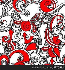 Seamless wave hand drawn pattern. Abstract background.. Seamless wave hand drawn pattern.