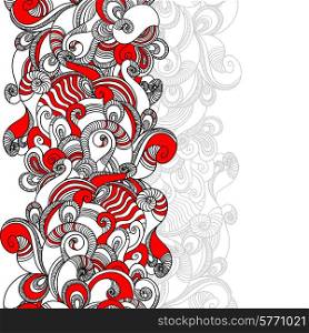 Seamless wave hand drawn pattern. Abstract background.. Seamless wave hand drawn pattern.