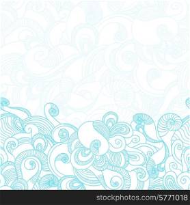 Seamless wave hand drawn pattern. Abstract background.. Seamless wave hand drawn pattern. Abstract background