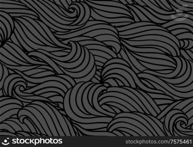 Seamless wave pattern. Background with sea, river or water texture. Wavy striped abstract fur or hair.. Seamless wave pattern. Background with sea, river or water texture.