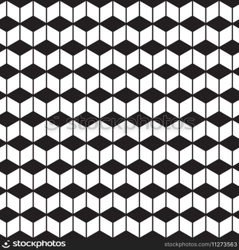 Seamless wireframe 3d cube pattern background texture