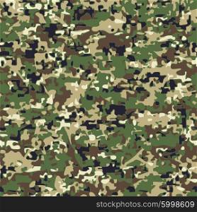 Seamless woodland camouflage pattern vector background tile