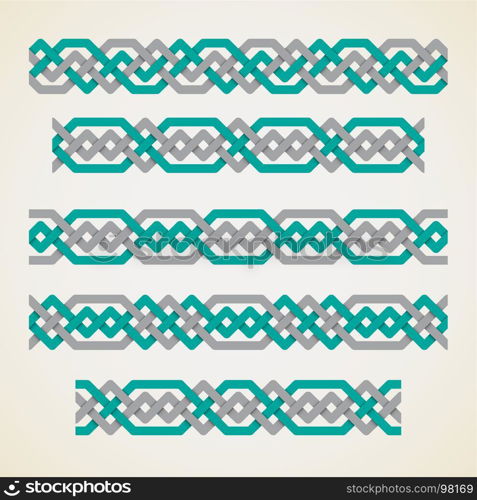 Seamless woven tape. Vector illustration.