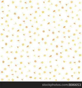 Seamless yellow flowers floral pattern