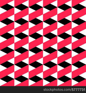 Seamless ZigZag Pattern. Abstract Black and Red Background. Vector Regular Texture. Seamless ZigZag Pattern