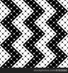 Seamless ZigZag Pattern. Abstract Monochrome Background. Vector Regular Texture. Seamless ZigZag Pattern