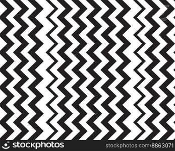 Seamless zigzag pattern, black and white abstract background
