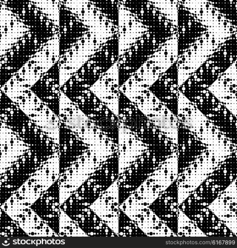 Seamless Zigzag Pattern. Vector Geometric Background. Regular Black and White Texture. Seamless Zigzag Pattern