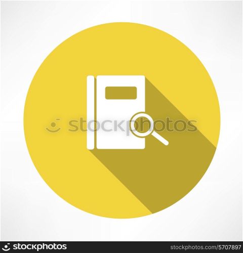 Sear in notepad icon. Flat modern style vector illustration