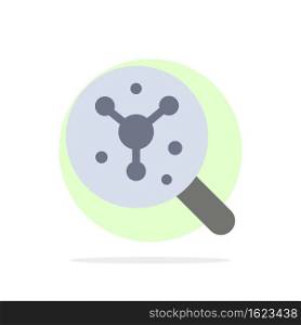 Search, Atom, Molecule, Science Abstract Circle Background Flat color Icon