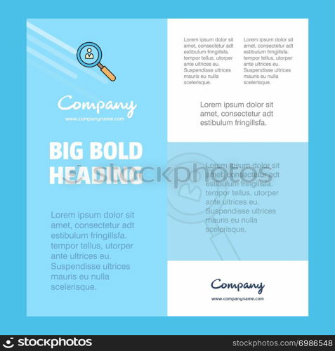 Search avatar Business Company Poster Template. with place for text and images. vector background