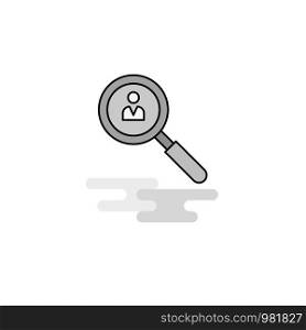 Search avatar Web Icon. Flat Line Filled Gray Icon Vector