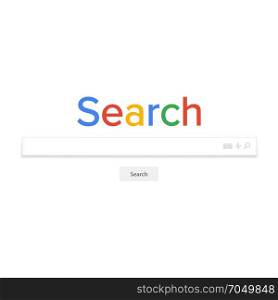 Search Bar Field Vector. Search Engine Browser Window Template.. Search Bar Field Vector. Search Engine Browser Window Template. Pop Up List, Search Results. Element For Ui - Ux Design