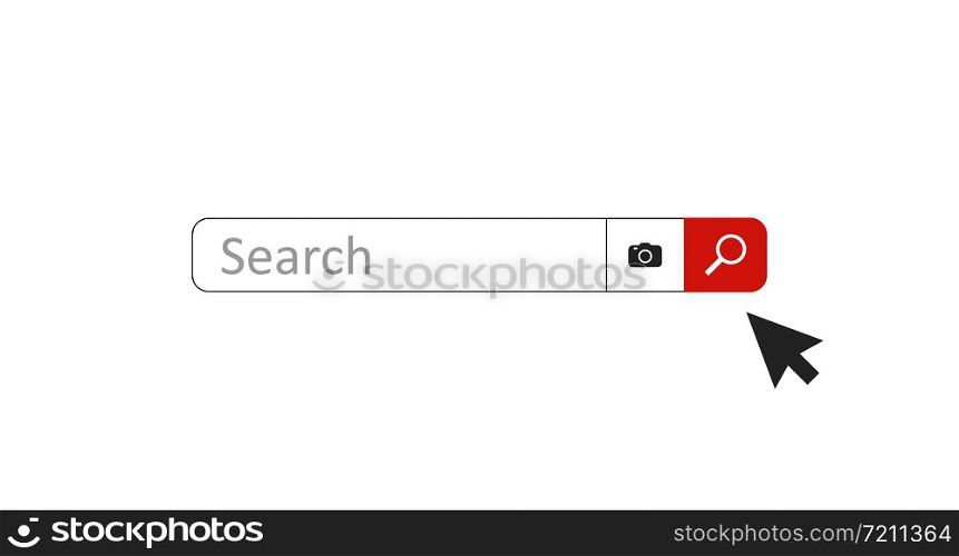 Search Bar for UI. Search bar vector element design template isolated on white background. Vector illustration