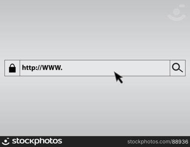 Search bar in the browser. Search bar in the browser. Web link form background