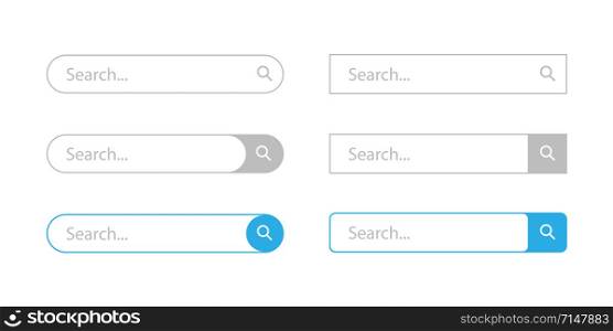 Search bar isolated vector elements. Browser web concept. Internet concept. Form vector icon. Interface template. Internet technology. Search find icon. EPS 10. Search bar isolated vector elements. Browser web concept. Internet concept. Form vector icon. Interface template. Internet technology. Search find icon.