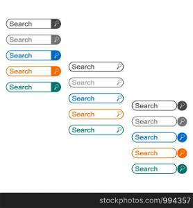 Search bar set. Web icon. Vector eps10. search bar set