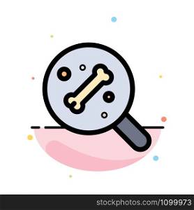 Search, Bone, Science Abstract Flat Color Icon Template