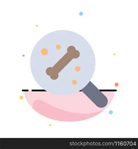 Search, Bone, Science Abstract Flat Color Icon Template