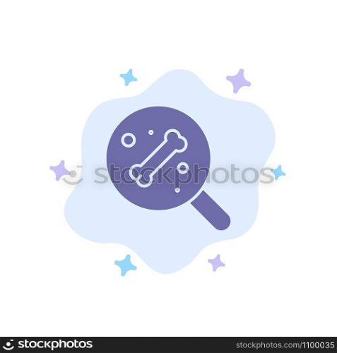 Search, Bone, Science Blue Icon on Abstract Cloud Background