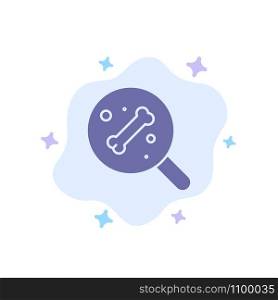 Search, Bone, Science Blue Icon on Abstract Cloud Background