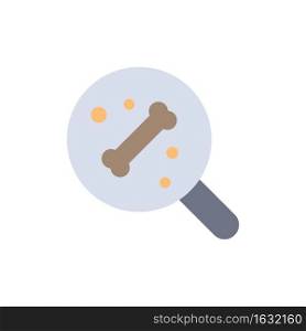 Search, Bone, Science  Flat Color Icon. Vector icon banner Template