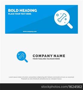 Search, Bone, Science SOlid Icon Website Banner and Business Logo Template