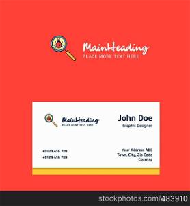 Search bug logo Design with business card template. Elegant corporate identity. - Vector