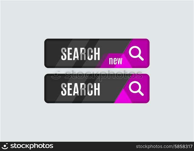 Search button, futuristic hi-tech UI design. Website, mobile applications icon, online design, business, gui or ui
