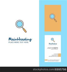 Search Creative Logo and business card. vertical Design Vector