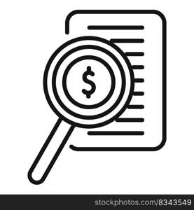 Search credit icon outline vector. Real home. Financial sale. Search credit icon outline vector. Real home