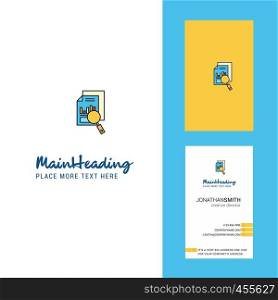 Search Document Creative Logo and business card. vertical Design Vector