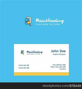 Search Document logo Design with business card template. Elegant corporate identity. - Vector
