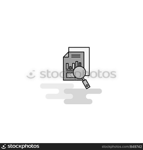 Search Document Web Icon. Flat Line Filled Gray Icon Vector