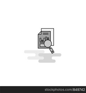 Search Document Web Icon. Flat Line Filled Gray Icon Vector