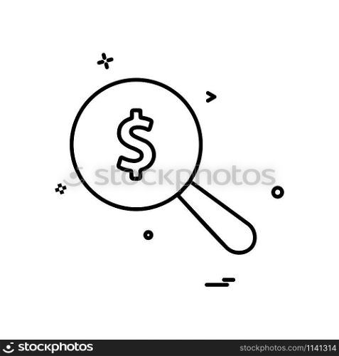 search dollar coin icon vector design