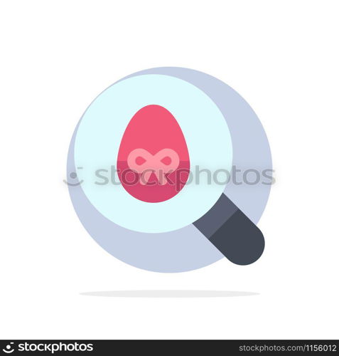 Search, Egg, Easter, Holiday Abstract Circle Background Flat color Icon