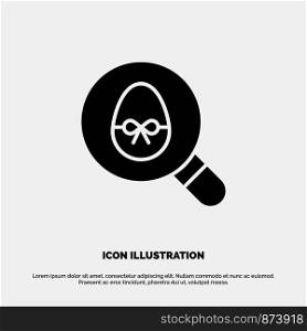 Search, Egg, Easter, Holiday solid Glyph Icon vector